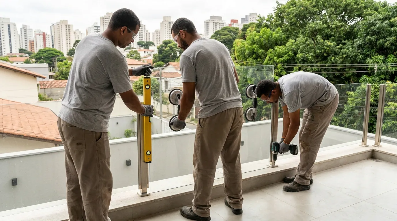 Guarda-Corpo de Vidro para Sacada em Montes Claros‑MG