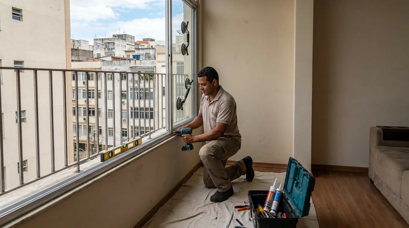 Sacada de Vidro para Apartamento em Montes Claros‑MG
